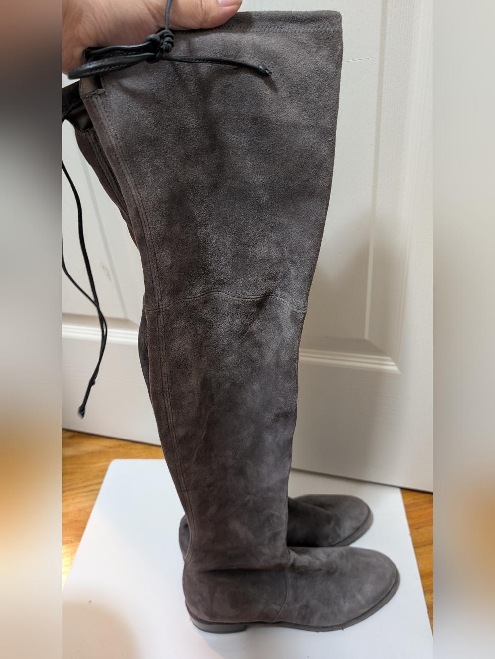 Stuart Weitzman Lowland gray suede over the knee boots High Boots Size 7 Thigh